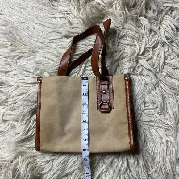 BURBERRY Tote Bag Canvas Beige Authentic - Picture 16 of 16